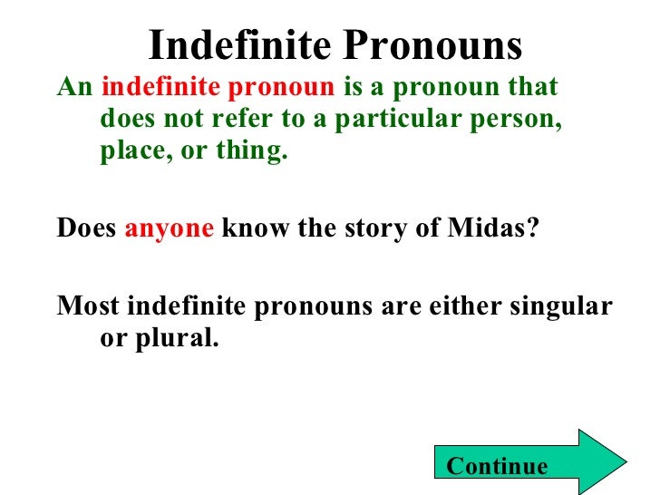 what is indefinite pronoun what is indefinite pronoun