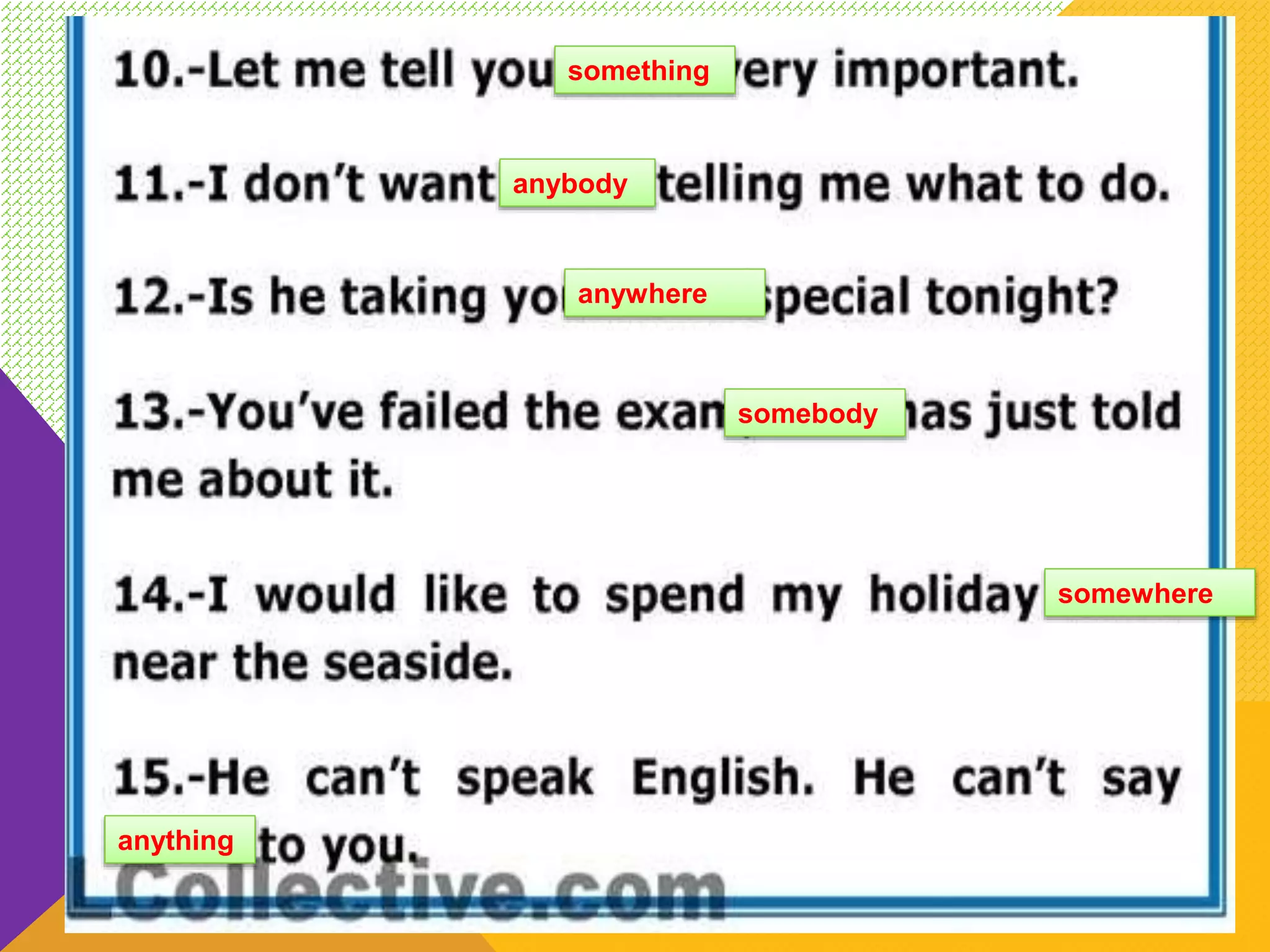 Indefinite pronouns | PPTX