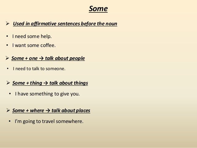 indefinite pronouns indefinite compounds every some any
