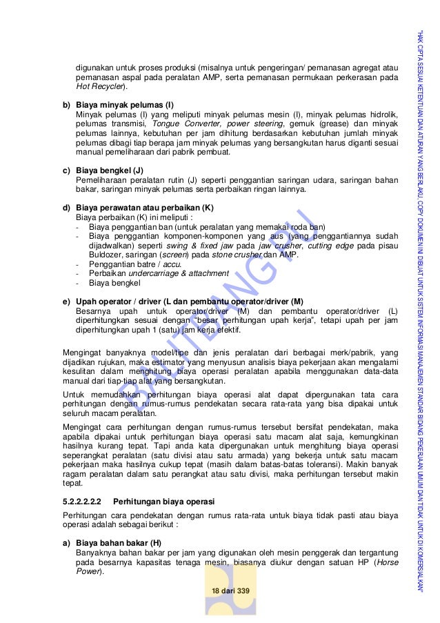 Indeks Faktor Efisiensi Alat