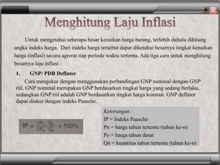 Indeks harga dan inflasi, permintaan dan penawaran uang | PPTX