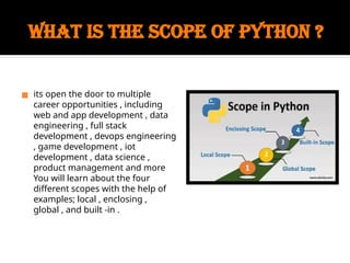 bestest python courses in pitampura | PPT