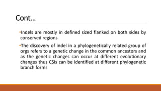 Conserved Sequence INDELS | PPTX