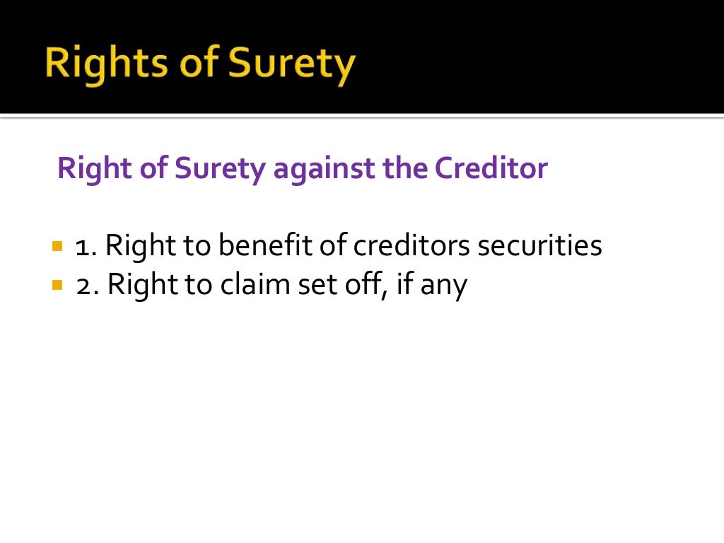 Indemnity & guarantee