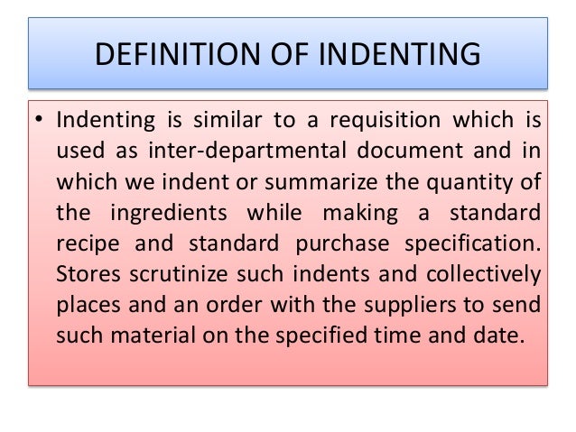 Indentors Definition
