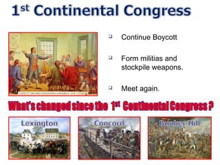  Continue Boycott
 Form militias and
stockpile weapons.
 Meet again.
 