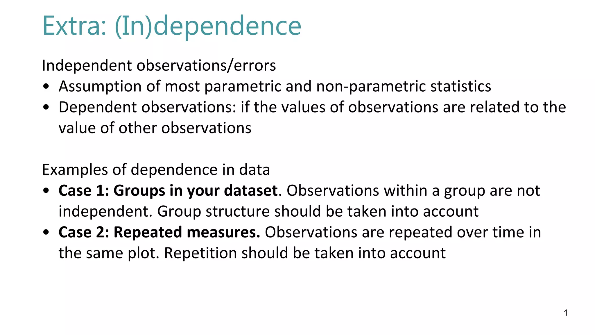 Independent vs dependent samples | PPT