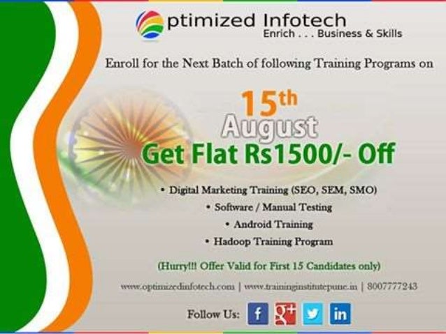 Independence Day Offer for Big Data Hadoop Training in Pune