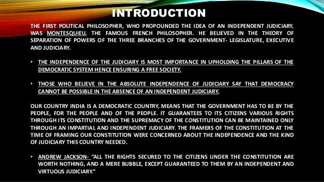 ��Independence of Indian judiciary and supreme court of