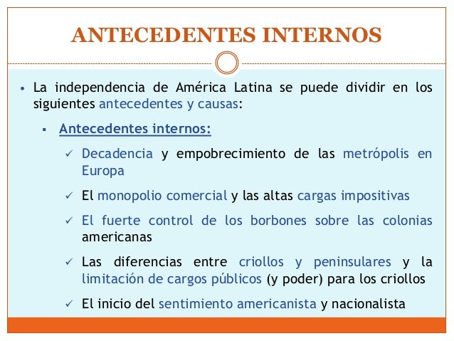 Independencia de las colonias iberoamericanas 6º