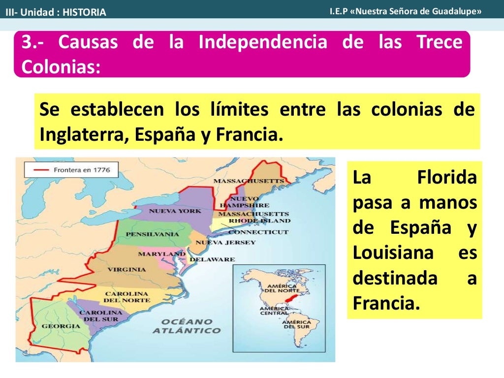 Independencia de las trece colonias