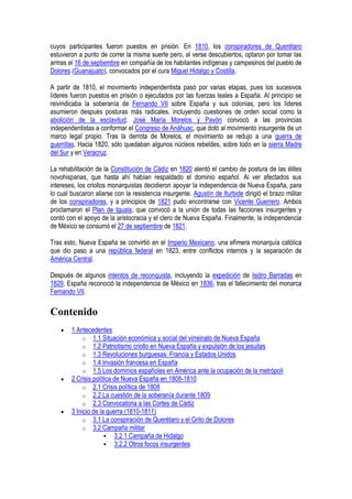 Independencia de méxico