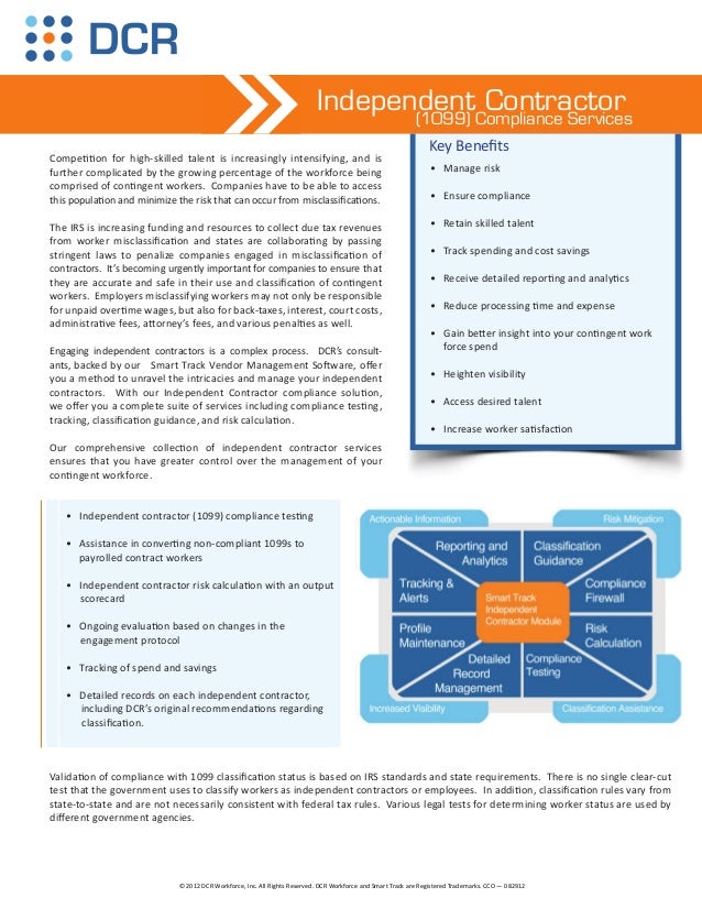 Independent Contractor 1099 Compliance Services Independent Contractor 1099 Compliance Services
