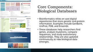 Bioinformatics:Historical Development, Core concepts & Future ...
