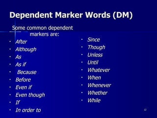 Independent and Dependent Clauses | PPT