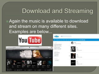Again the music is available to download
and stream on many different sites.
Examples are below...
 