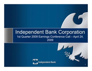 Independent Bank Corp. earning presentation