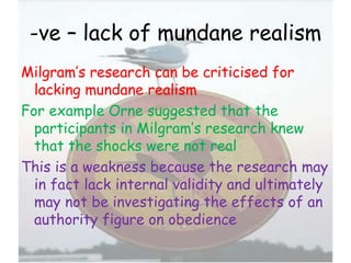 Mundane Examples Independent behaviour conformity and obedience | PDF