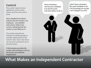 Independent contractor vs employee for ashrm