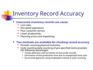 Poor Structured Inventory Comprehensive Guide to Independent Demand Inventory Management and ...
