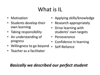 Independent Learning Inset SH pp | PPT