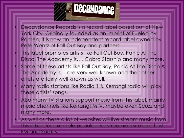 Independent record label research project