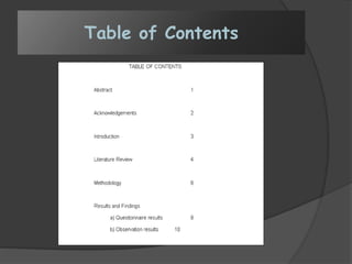 Table of Contents
 