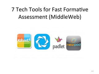 7	
  Tech	
  Tools	
  for	
  Fast	
  FormaDve	
  
Assessment	
  (MiddleWeb)
102
 