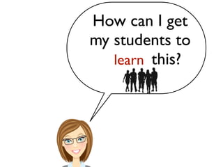 How can I get
my students to
learn this?learn
 