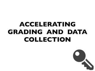 ACCELERATING
GRADING AND DATA
COLLECTION
 