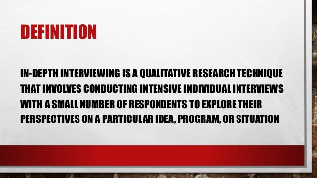 indepth interviewing