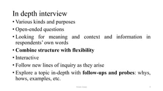 In Depth Interviewing Examples: In Depth Interview Meaning – COQP