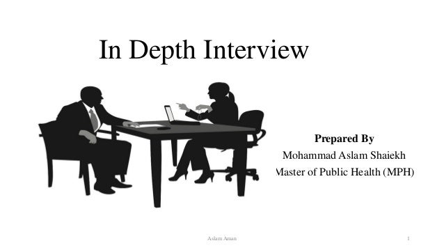 in depth interview idi indepth interviewing