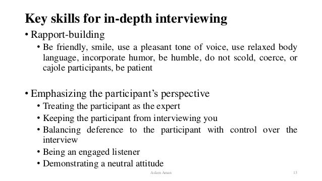 In Depth Interview Examples | Conducting an In-depth Interview – ZQKX