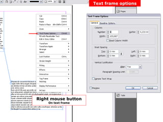 Text Frame Options Dialog Box Indesign Indesign Basics | PPT