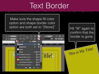 InDesign Intro | PDF