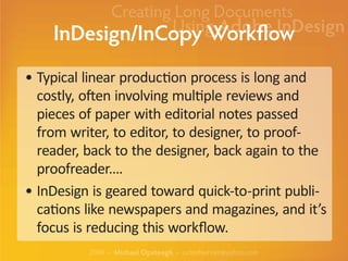Creating Long Documents Using Adobe InDesign