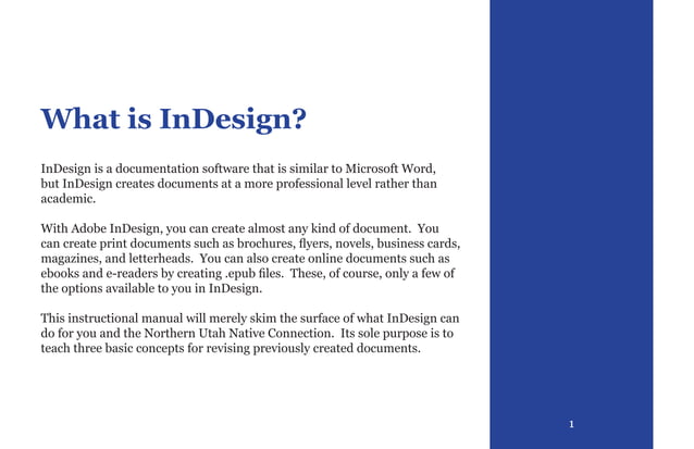 Simple InDesign Manual | PPT