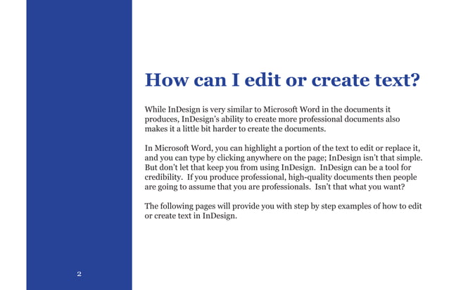 Simple InDesign Manual | PPT