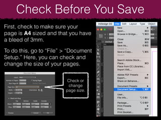 InDesign How to Submit | PPT