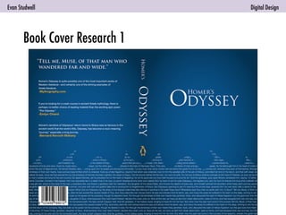 Evan Studwell Digital Design
Book Cover Research 1
 