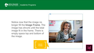 IMAGE
FRAME
Notice now that the image no
longer fill the Image Frame. The
image has shrunk until the total
image fit in the frame. There is
empty space top and bottom of
the image.
 