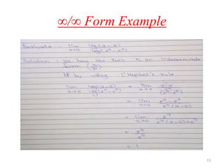 ∞/∞ Form Example
13
 