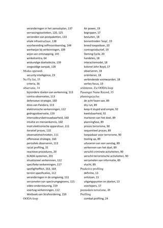Index handboek Predictive profiling terrorisme | PDF