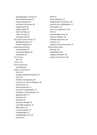 Index handboek Predictive profiling terrorisme | PDF