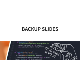 BACKUP SLIDES
 