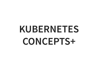 KUBERNETES
CONCEPTS+
 