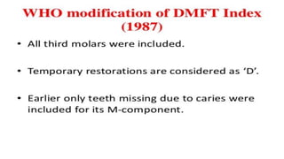 INDEX CPITN, DMFT & DMFS