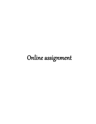 Online assignment
 