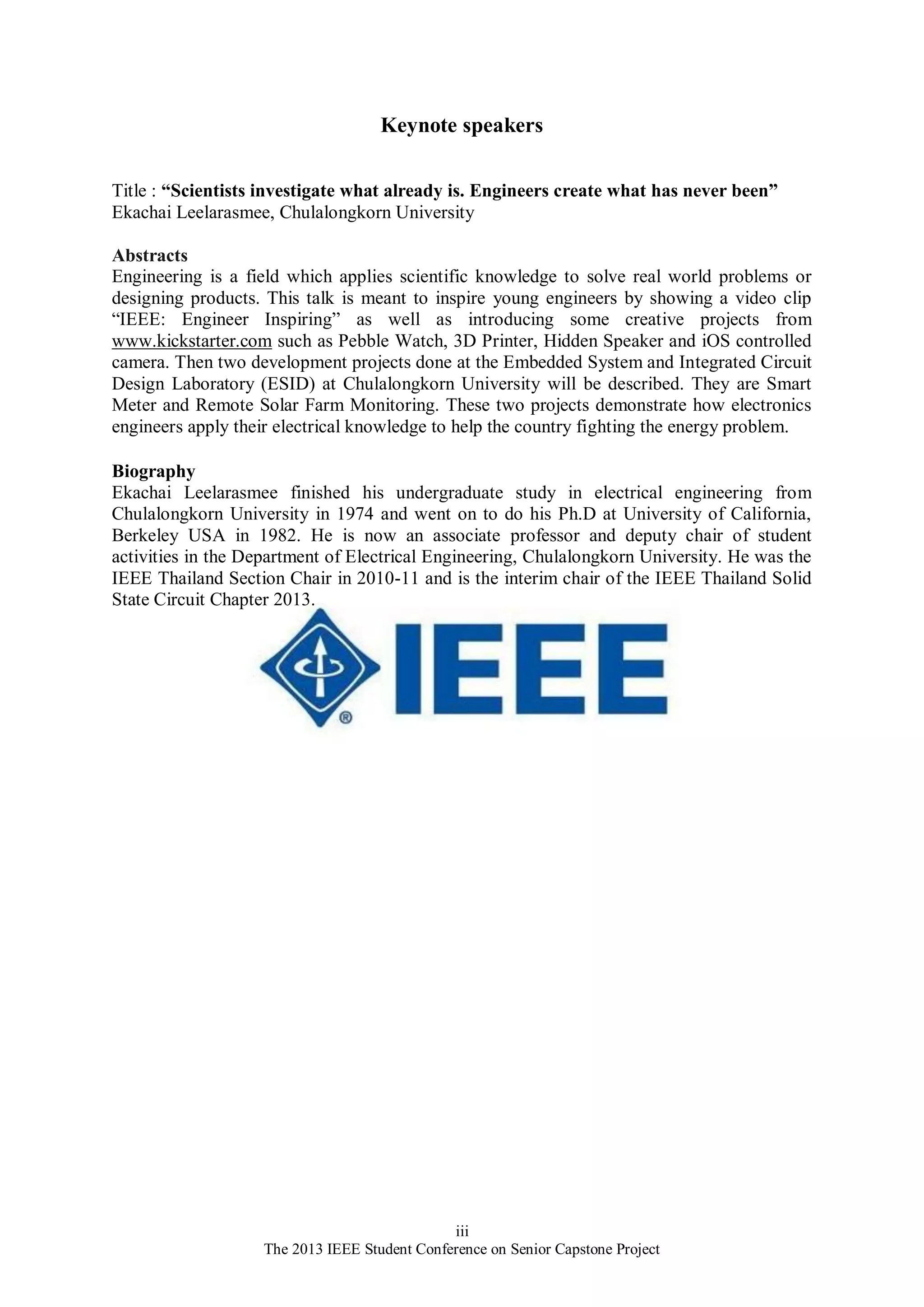 Abstract Proceedings of IEEE SCAP 2013 | PDF